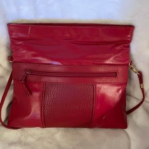 Leather Express Red Crossbody Bag
